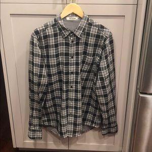 Ben Sherman reversible plaid and grey shirt